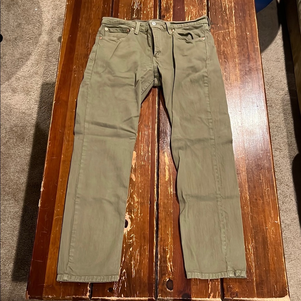 Olive Green Casual Pants